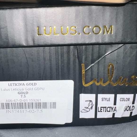 BNIB Lulus Gold Leticiya Heels - Picture 6 of 6